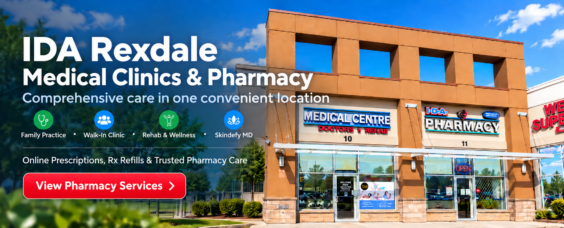 IDA Rexdale Medical Clinic and Pharmacy online prescriptions fill and refill