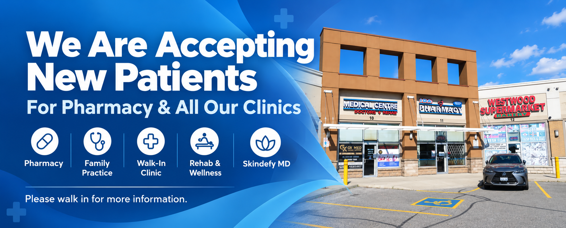 IDA Rexdale Pharmacy and Medical Clinics accepting new patients